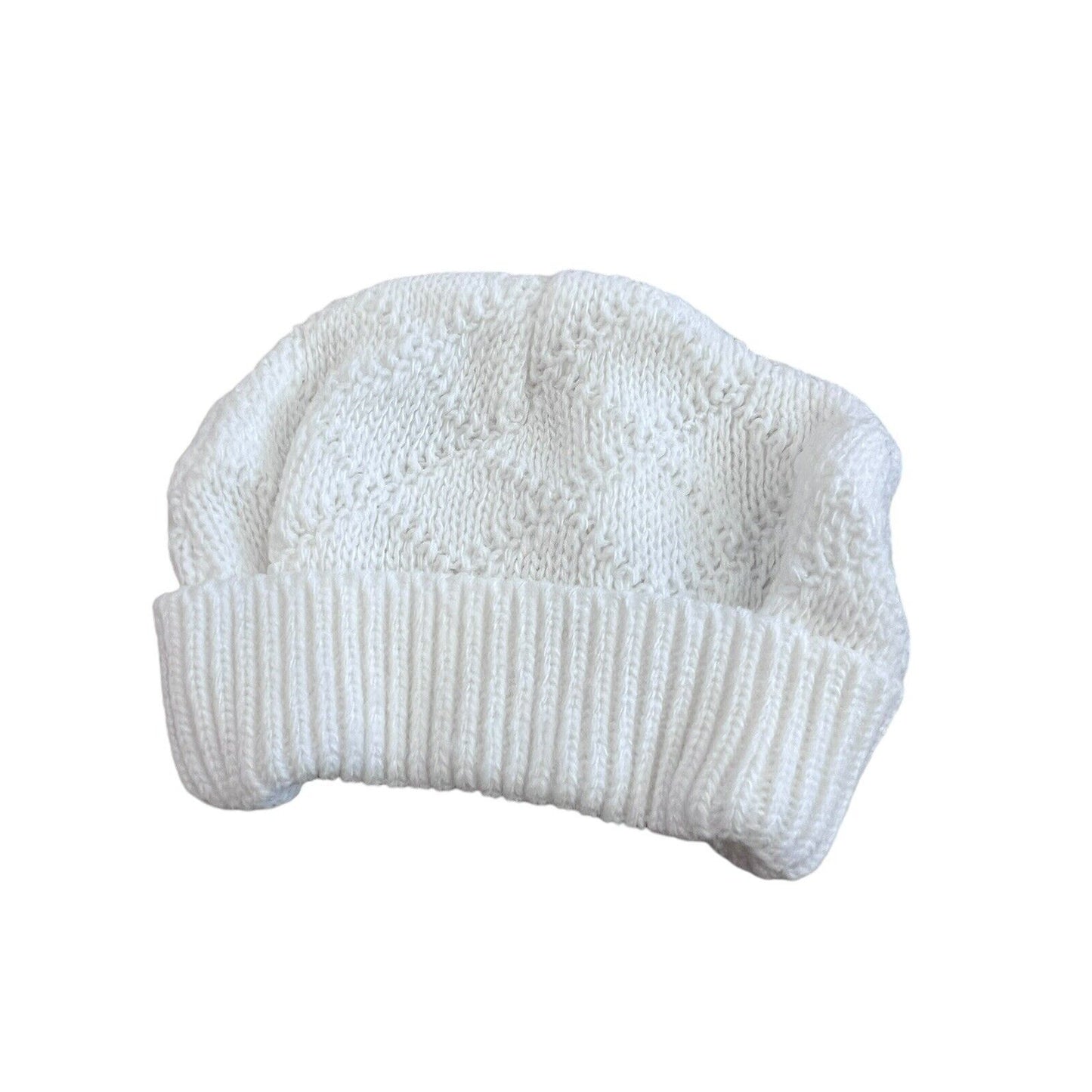 Vintage Elmo White Knit Baby Hat Beanie 0/9 Mos Sesame Street Acrylic