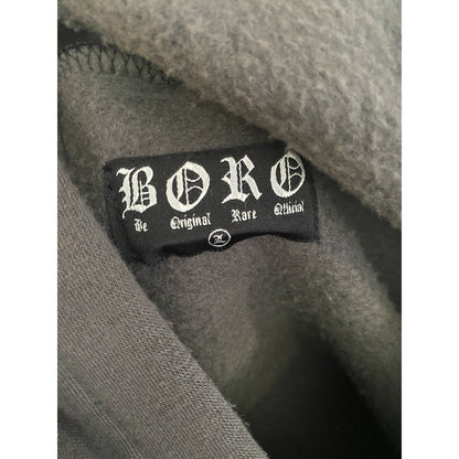 Large Be Original Rare Official y2k Style Gray Embroidered Hoodie