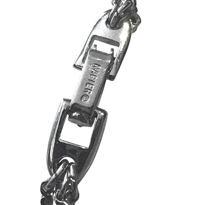 Vintage Napier Silver Tone Braided Chain Bracelet Serpentine EUC 7”