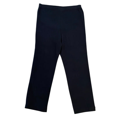 Misook XL Straight Leg Black Knit Pant Pull-on Trousers