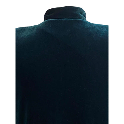 Vintage 90s R&M Richards Size 18 Hunter Green Velveteen Velour Jacket Holiday