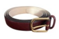 Italian Brown Leather Belt Men’s Brass Buckle Great Condition