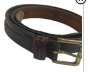 Size 40 Brown Leather Belt Men’s Good Preowned Condition Western Cowhide Brass