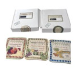 2005-07 Cortopassi Family Italian Tile Trivet Decor Italy Hand Painted Set Of 3