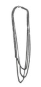 Multiple Chain Link Silver Plated Necklace 17” Not Marked