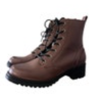 Cole Haan Women's Camea Waterproof Leather Zipper & Lace-up Combat Boot Size 8