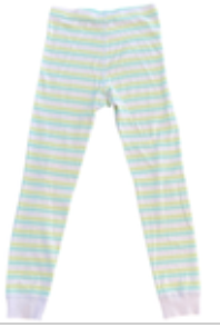 Hanna Anderson Size US 8 130 cm Organic Cotton Pajama Bottoms Pastel Stripe