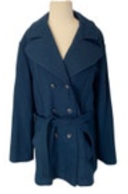 VTG Lane Bryant Womens Wool Hipster Midi Double-Breasted Peacoat Blue Tall shop