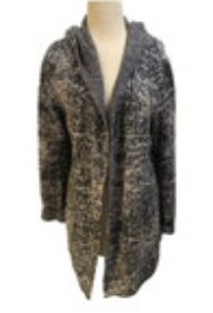 Pure Jill Women's Cardigan Sweater Longsleeves Open Front Gray Size Small