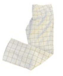 Crosby Womens Dress Pants Wide Leg Size 8 Windowpane Check Cream Taupe