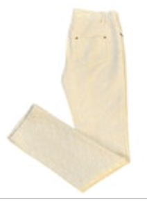 Size 0 ETCETERA Embossed Floral Jeans Cream Textured Cottage Core