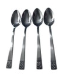 4 Custom Design CUD1 Spoons Tea Large Stainless Flatware Japan 7 1/4”