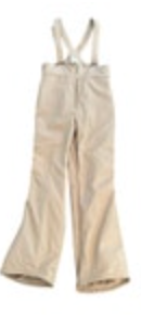 Roffe Vintage Snow Pants Bibs Adult Tan Khaki Ski Size Medium USA