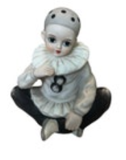 Vintage Musical Clown By Mann Japan Black Gray Needs Repair 6”