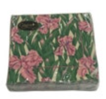 Caspari Iris Field Spring Set Of 20 Triple Ply Beverage Napkins Sealed