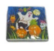 Vintage Halloween Paper Napkins Ghost Cat Owl Jack-o-lantern 16ct Sealed