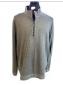Size 2x Tommy Bahama Mens 1/4 Zip Reversible Sweatshirt Sweater Black Gray