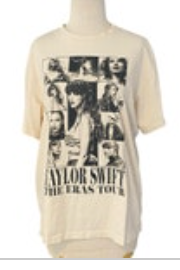 Taylor Swift Shirt Womens S Cream Swiftie The Eras Tour Concert Band T Shirt