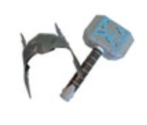 Hasbro Marvel 2017 Thor Padded Hammer Rumble Sound 13" Foam Plastic Mask Set