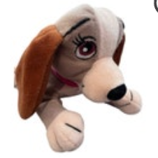 Disney World Lady And The Tramp Mini Bean Bag with Tags Plush Animal Vintage 8”