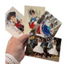 Vintage Postcards Cards (4) Gallarda Fallarda Spain Silk Embroidered Valencia