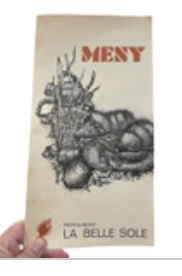 RARE Vintage Norwegian Restaurant Menu La Belle Sole Seafood