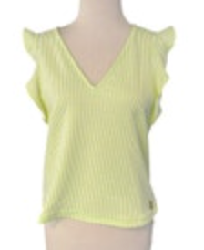 S Michael Kors Womens Stretch Sleeveless V-Neck Striped Green Seersucker Tank