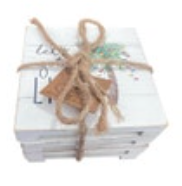 Beach Theme Christmas Coaster Set Mudpie Palmetto Tree Flamingo Mermaid Starfish