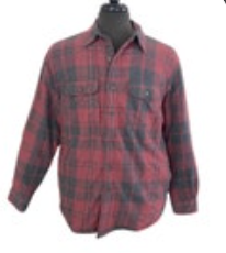 Wrangler Men’s M Heavy Flannel L/S Shirt Shacket Sherpa Fleece Lined Red Plaid