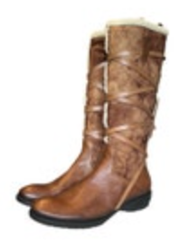 Vic Matie Women’s Size 39 Brown Leather Shearling Lined Boots Strap Designer