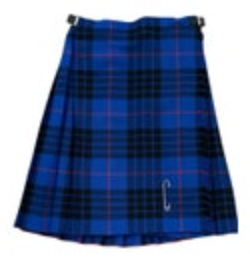 O'neil of Dublin Skirt Blue Tartan Traditional Belted Girls 7 8 Pleated Ireland