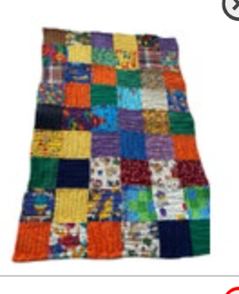 Handmade Child Kids Baby Animal Pattern Quilt Colorful Bright Blanket 44” X 30”