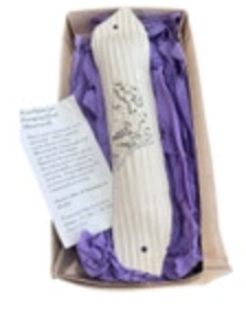 Artisan Made Mezzuzah Cream Glazed Pottery Studio Signed New W/ Box Instructions