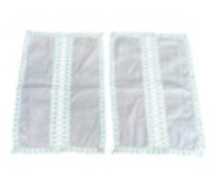 2 Vintage Pink White Crochet Lace Doily Dresser Scarf Set 8.5” X 12.5”