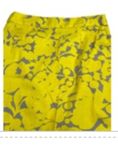 J Crew Womens Cotton Abstract Print Knee Length Pencil Skirt Gray Yellow Size 8