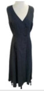 PREVIEW COLLECTION Vtg Linen Black Maxi Sleeveless Dress READ