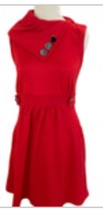 Monteau LosAngeles Sz M Y2k Solid Red Sleeveless Dress Girly Preppy Form Fitting