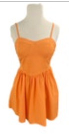 Vintage Y2K Women American Eagle Babydoll Cami Top Size XS Orange Dress NWT