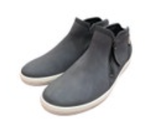 ECCO Women's Soft Nubuck Low Zip Sneaker Booties US Sz 8.5 Gray NWOB