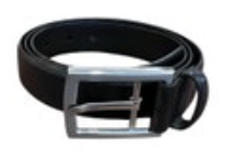 Tumi Belt Black Leather Men’s 40" Belt Soft Silver Tone Buckle