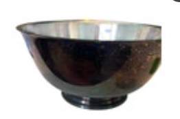 Vintage Oneida Silver Plated 8” Paul Revere Footed Bowl Engraved Tarnished HHP