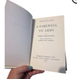 A Farewell to Arms by Ernest Hemingway, Hardcover 1929 Edition 1953 HHP