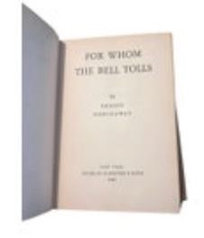 For Whom the Bell Tolls Ernest Hemingway 1940 First Edition Hardcover No DC HHP