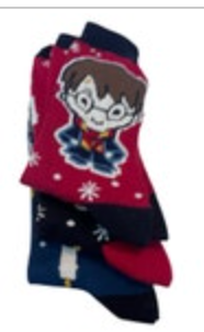Harry Potter 3 Pair Unisex Adult Crew Socks 9-11 New