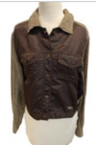 At Last Jeanswear 1970s Vintage Cropped Brown Houndstooth Women's Jacket Sz L