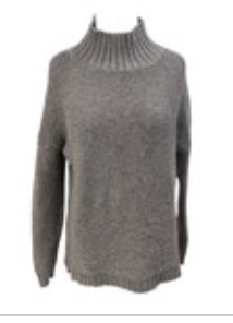 Marine Layer Womens Wool Blend Turtleneck Long Sleeve Sweater Gray Size XS