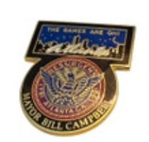 Atlanta Olympics Pin Mayor Bill Campbell 1996 Games City Seal Collectible