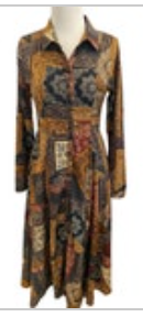 Truly 4 You Hippie Bohemian Women's Sleeve Long Sleeve Lined Shirt Dress Sz S