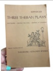 Three Theban Plays: Antigone, Oedipus the King, Oedipus at Colonus Sophocles ‘74