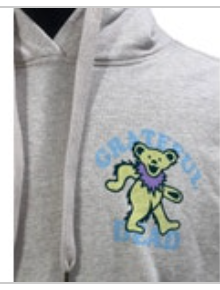 American Eagle XS Oversized Neutral Pastel Grateful Dead Graphic Big Hug Hoodie